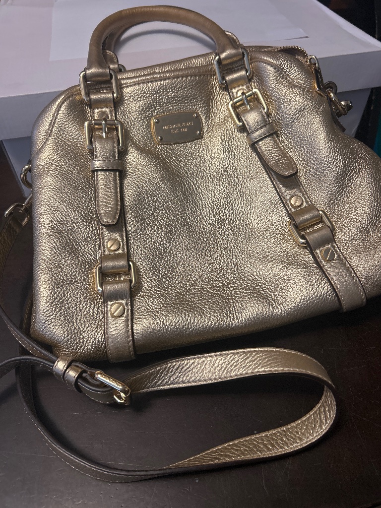 Michael Kors Bedford Bowling Satchel - Leather Pale Gold
